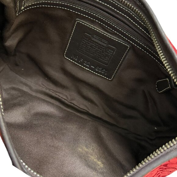 Coach 6351 Signature Canvas Mini Soho Hobo Shoulder Bag Red Y2K Small - Picture 8 of 9